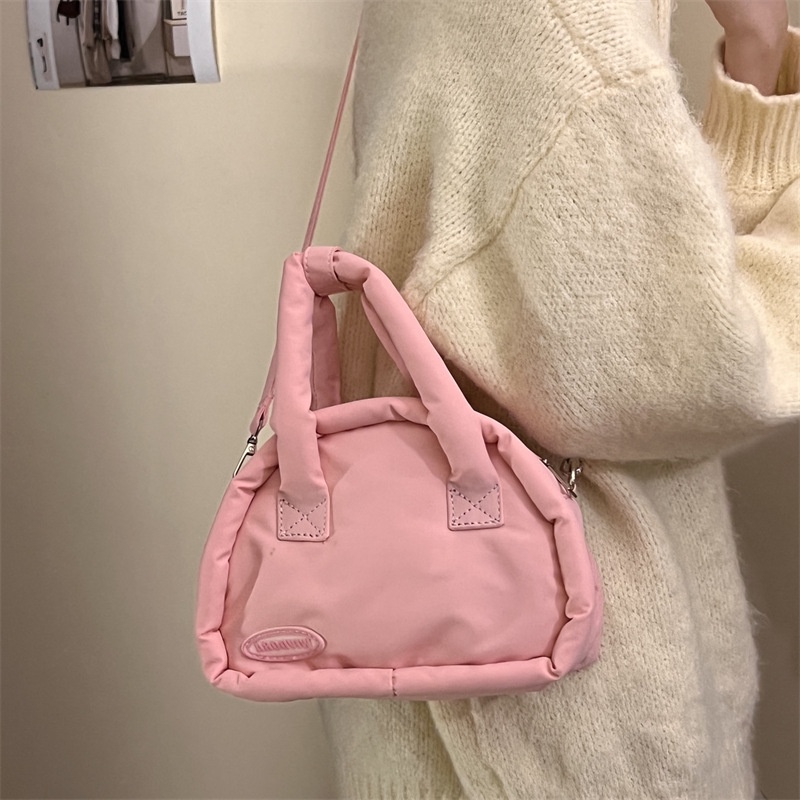 Túi Đeo Chéo Bằng Vải Cotton Họa Tiết Đám Mây Dễ Thương Dành Cho Nữ