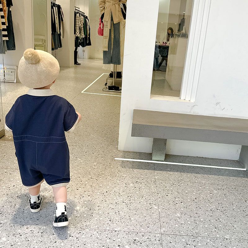 Hàng Mới Về Áo Liền Quần Tay Ngắn Dáng Rộng Thời Trang Mùa Hè Cho Bé Trai