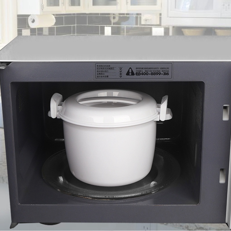 Nồi Cơm Điện Đa Năng Dùng Được Trong Lò Vi Sóng Kích Thước 17.5x21x14cm