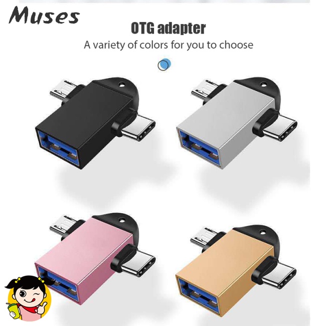Đầu Chuyển Đổi Otg Type-c 2 Trong 1 Chuyên Dụng Cho Điện Thoại Android Ios
