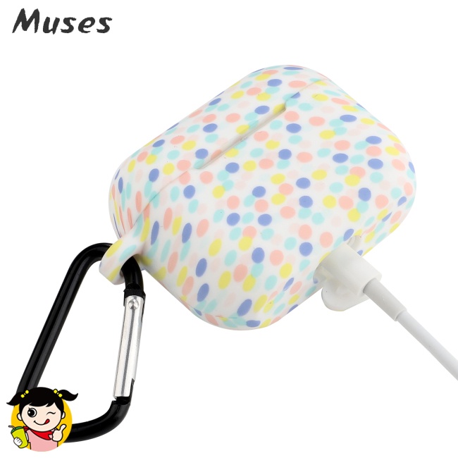Vỏ Bảo Vệ Hộp Sạc Tai Nghe Airpods Pro 3 Bằng Silicon Chống Rơi In Họa Tiết Dễ Thương