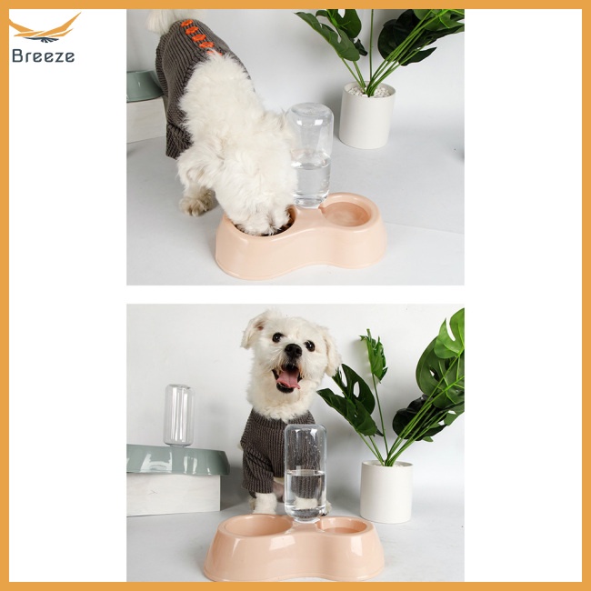 Bình Uống Nước Tự Động Hai Ngăn Cho Thú Cưng