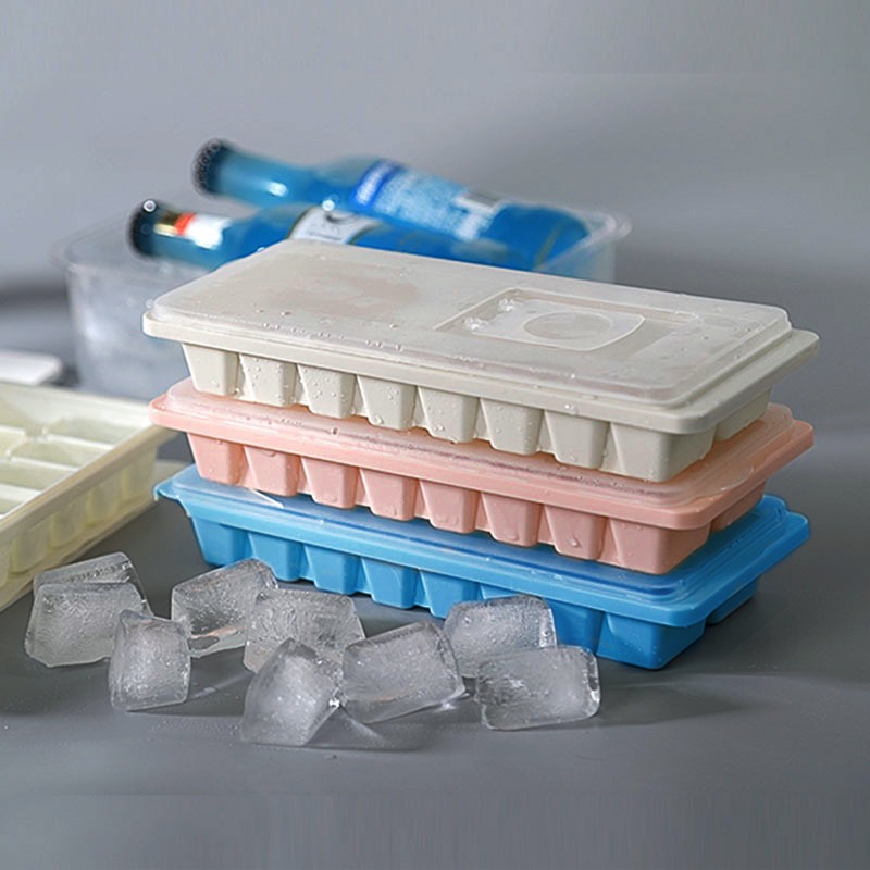 Khuôn Silicone Làm Đá Viên Có Nắp Tháo Rời Được Tiện Lợi