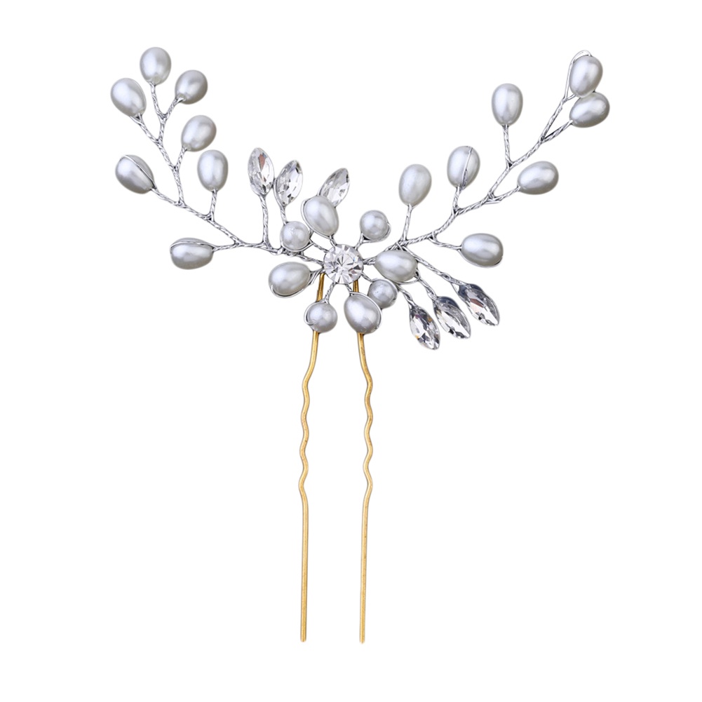 Trâm Cài Tóc Đính Đá Và Ngọc Trai Nhân Tạo Thời Trang