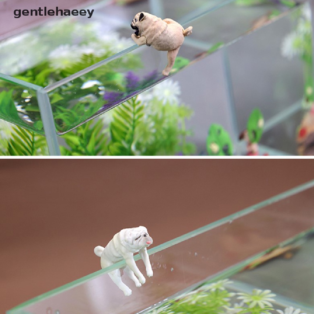 Đồ Trang Trí Hồ Cá Hình Chú Chó Hoạt Hình Bằng PVC Đáng Yêu