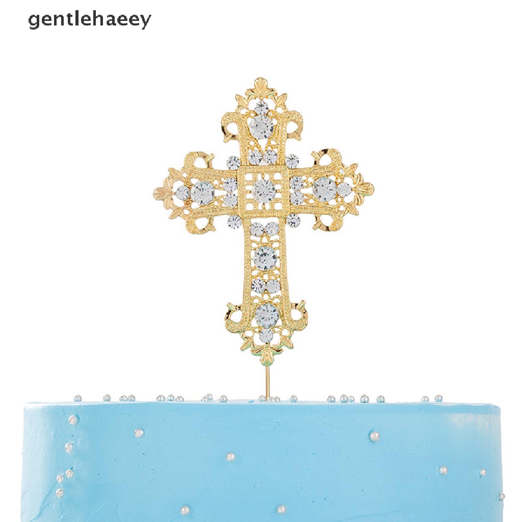 1 Topper Cắm Bánh Kem Hình Thánh Giá, Dùng Cho Tiệc Cưới, Baptism, Christing, Biên Tập Trung