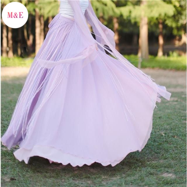 Bán Trực Tiếp Từ Nhà Máy Mitang Hàng Chính Hãng Một Mảnh Váy Tua Rua Dài Ôm Eo Đính Hạt Cườm Màu Hồng Tím