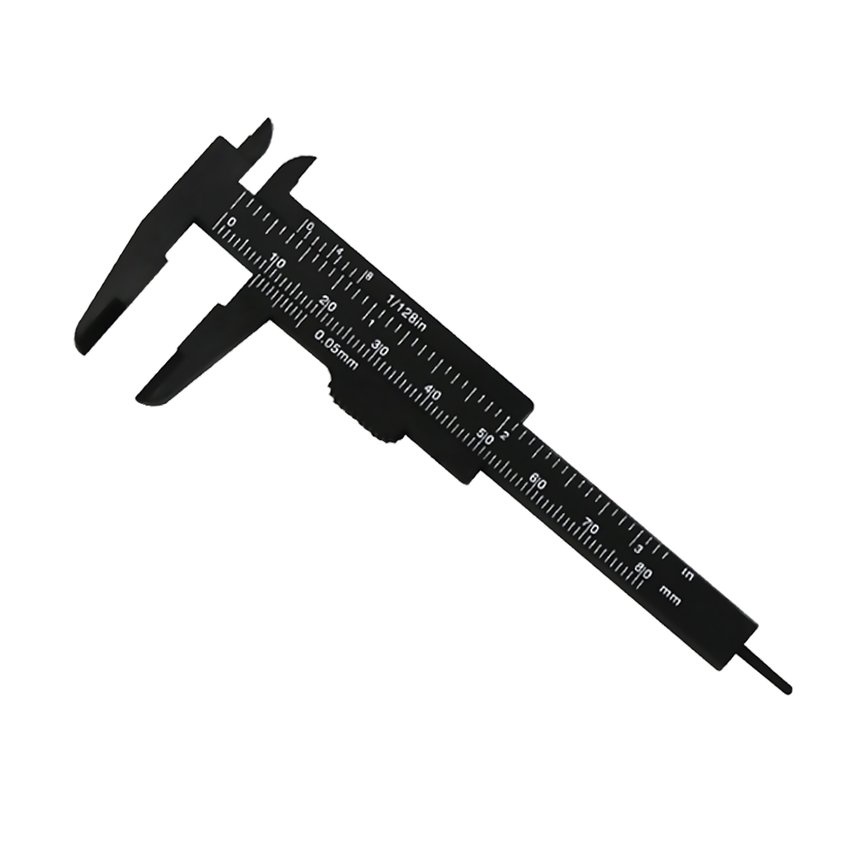 Double Scale 80MM Plastic Eyebrow Measuring Vernier Caliper Caliper Ruler,