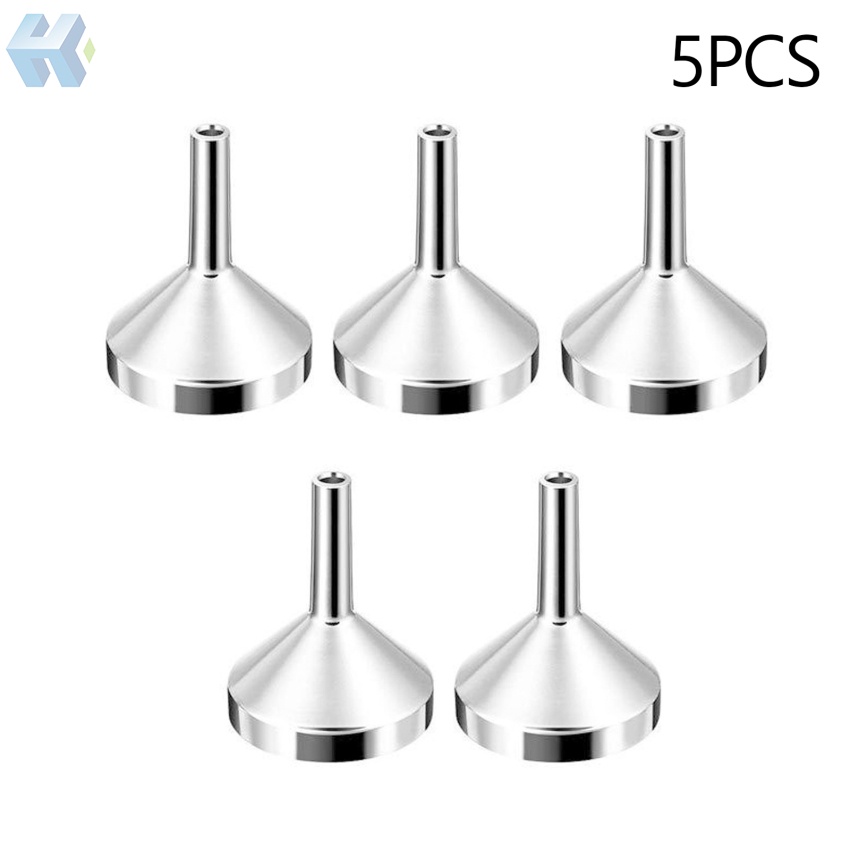 Bộ 5 Phễu Rót Dầu Mini Bằng Kim Loại Với Bộ Lọc Miệng Rộng Có Thể Tháo Rời Cho Nhà Bếp