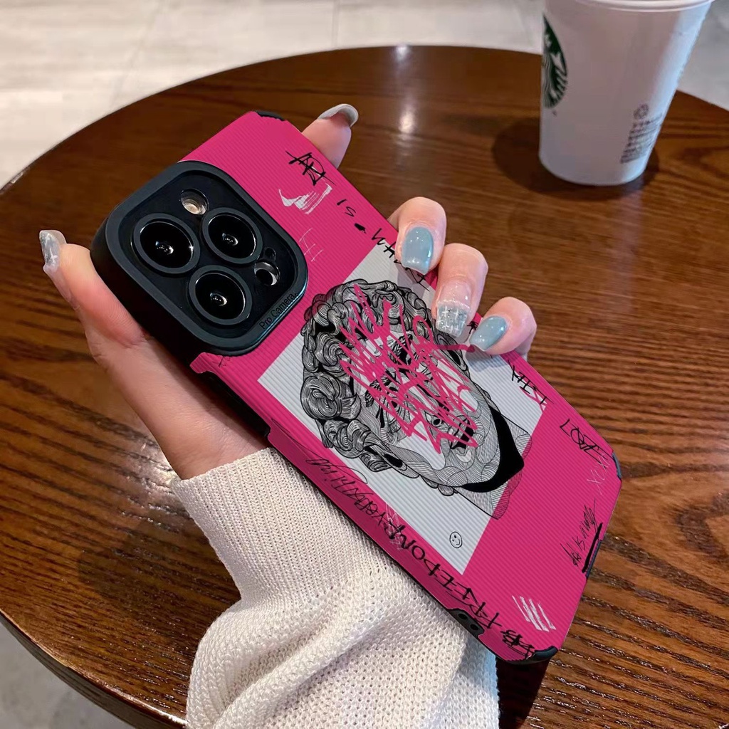 Ốp Điện Thoại Da Họa Tiết Hoạt Hình Graffiti Cho iphone14promax / 13 / 12 / 11 / XR / XS / X / XSMAX / 7 / 8PLUS-HM