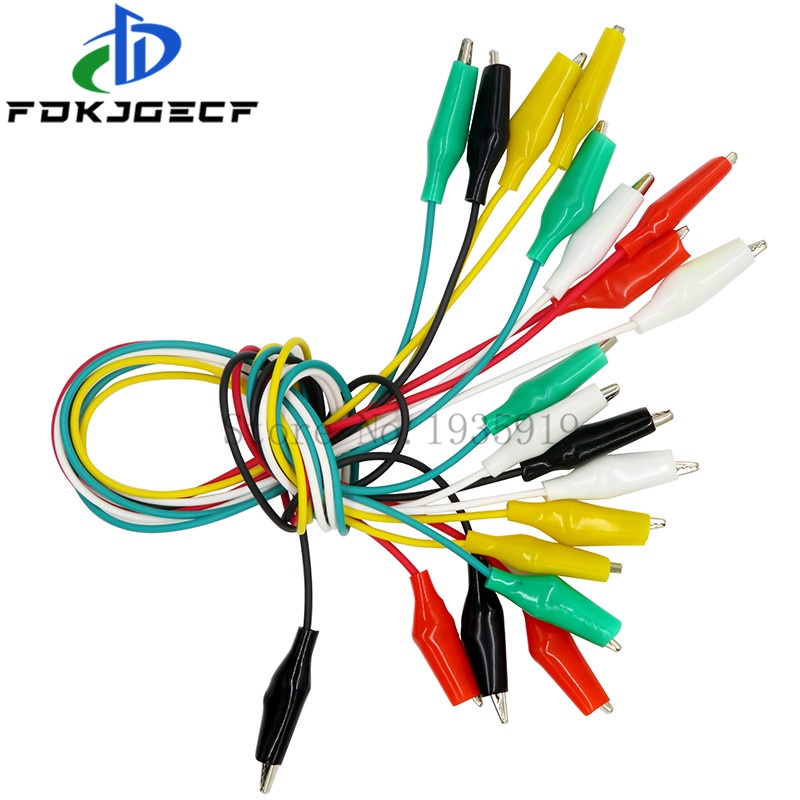 Set 10 Dây Kẹp Cá Sấu Thử Điện 10 Món Diy Chuyên Dụng