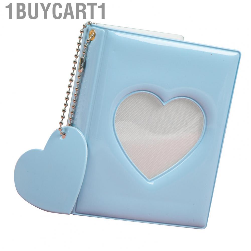 1buycart1 Pockets Photo Album  Simple Style Mini Decorative Practical Hollow Heart Cover for Cards