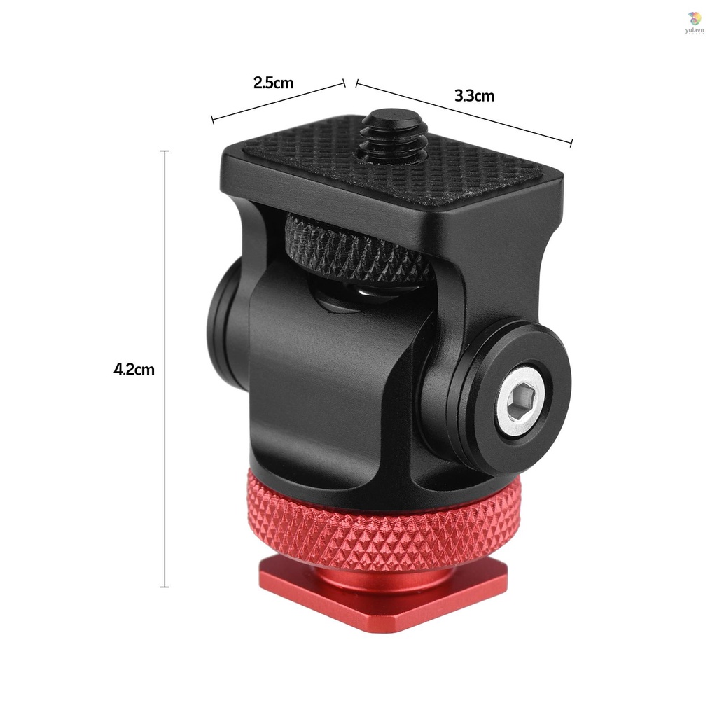 Máy Chơi Game Andoer yula Quay 360 Độ° Đầu Chuyển Đổi Kết Nối Màn Hình Máy Ảnh Với Cờ Lê 1 / 4-inch Chuyên Dụng