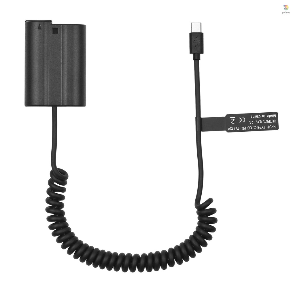 Đầu Nối Chuyển Đổi Pin Andoer EN-EL15 USB-C MH-25 Với Cáp Nguồn USB Type-C Cho Z7 Z6 D800 D850 D810 D7200 D7100 D7500