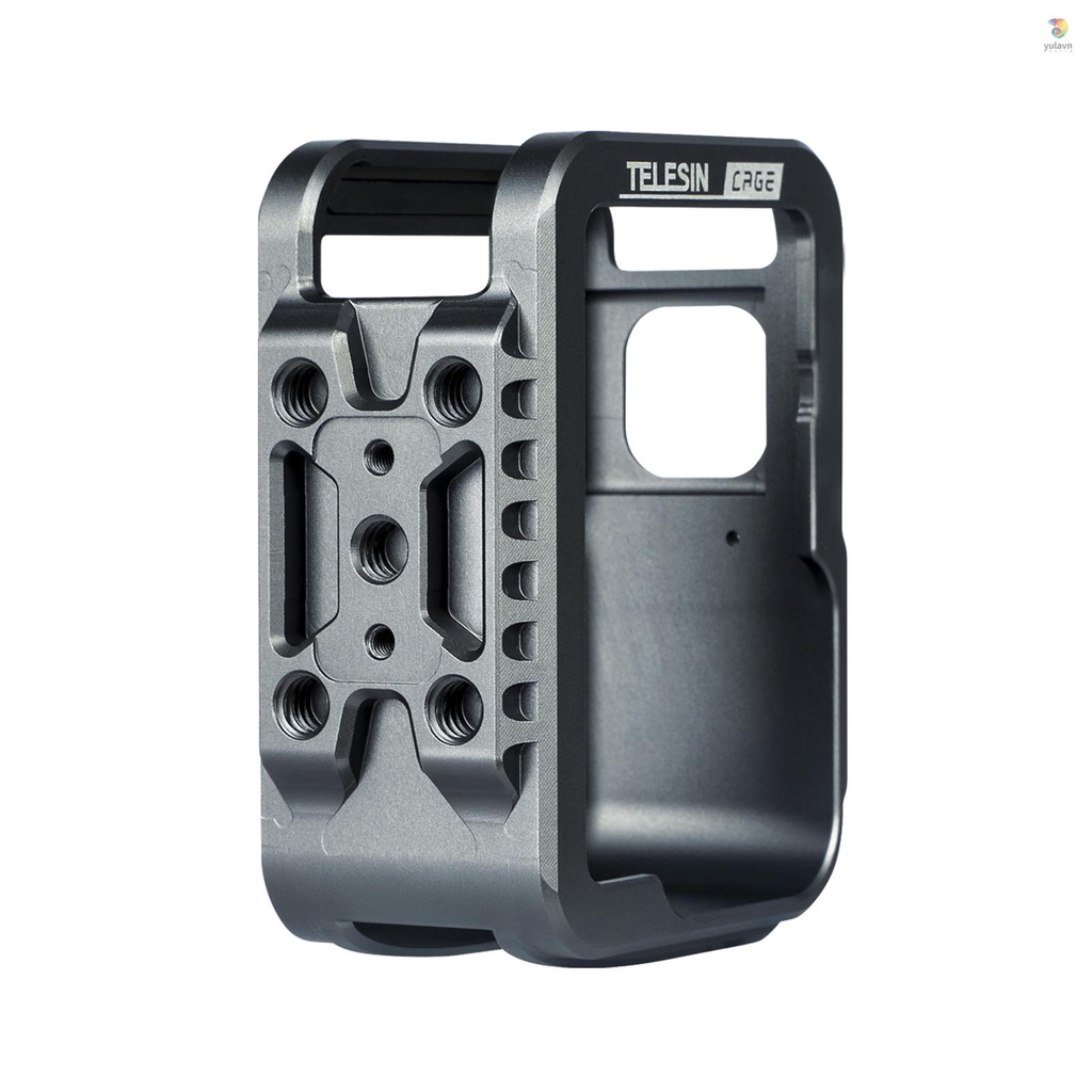 TELESIN Khung Máy Ảnh Bằng Hợp Kim Nhôm Tel Resin Hai Ngàm Thay Thế Cho 9 Camera