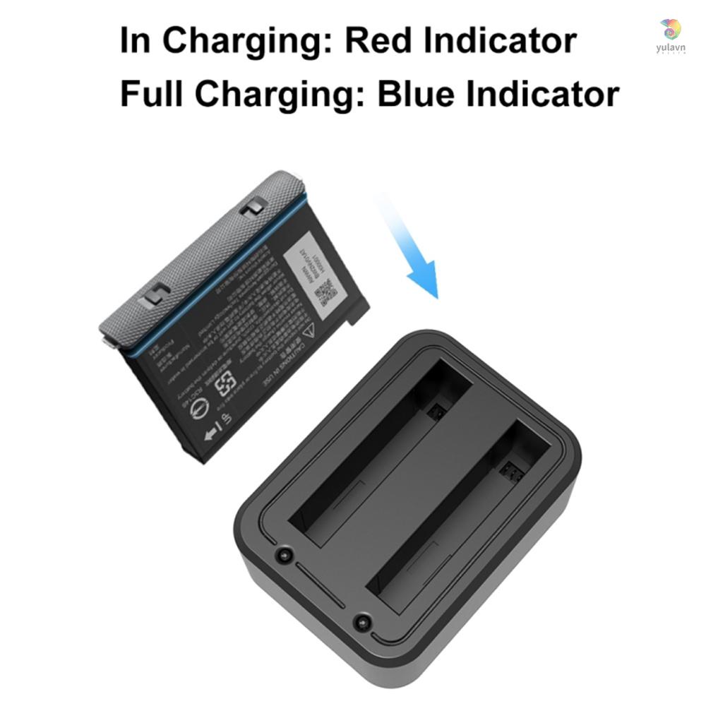 Bộ Sạc Pin Máy Ảnh Toàn Cảnh PULUZ PU818 2 Rãnh Type-C Có Đèn Chỉ Báo Tương Thích Với Insta360 X3