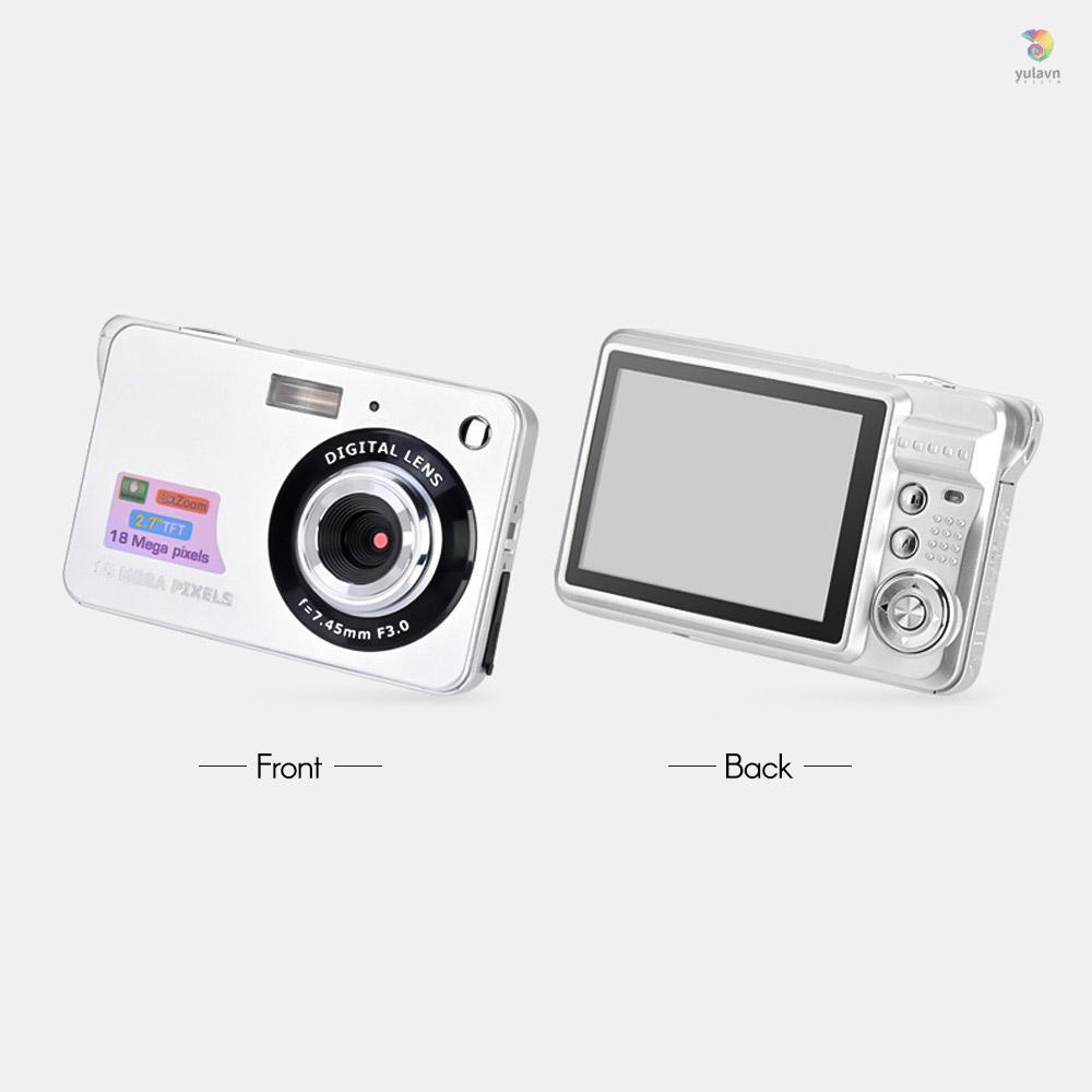 Máy Ảnh Kỹ Thuật Số Mini 18MP 2.7 Inch Màn Hình LCD 8x Zoom Chống Rung Kèm Pin Chất Lượng Cao