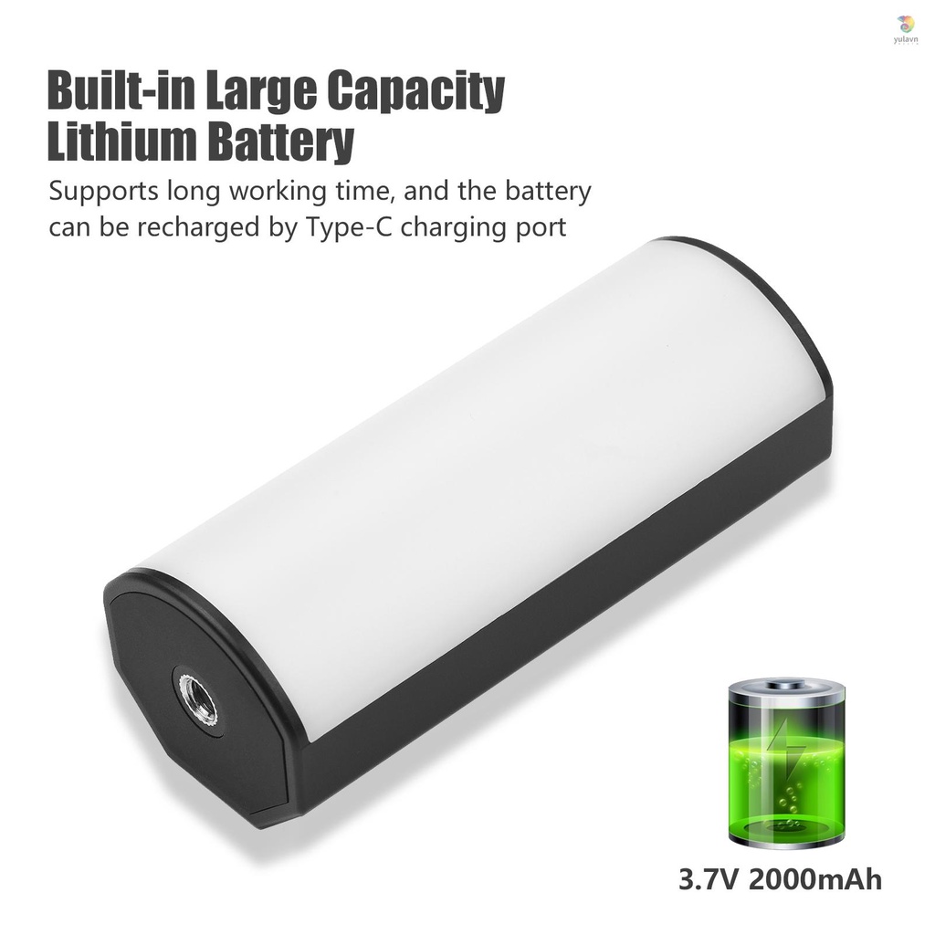 Đèn LED Chiếu Video Andoer W100RGB Mini 2500K-9000K CRI95 + Có Thể Sạc Lại Với Màn Hình LCD