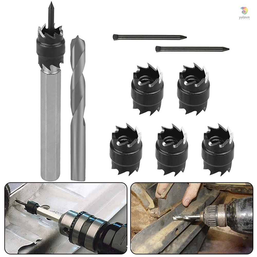 Bộ 9 Mũi Khoan Xoắn 8mm 3 / 8 Chất Lượng Cao Ốp