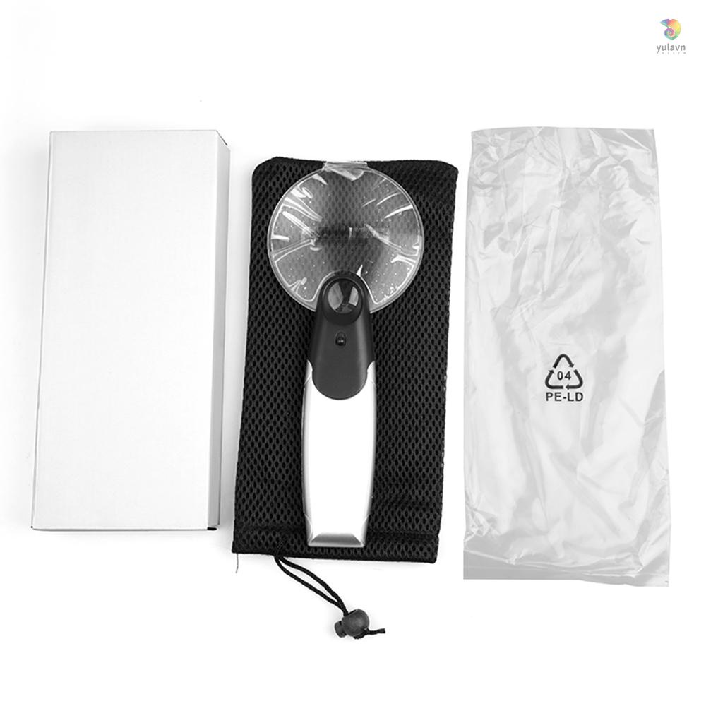 Kính Lúp 20X / 30X Có Đèn LED Dùng Đọc Sách Tiện Dụng