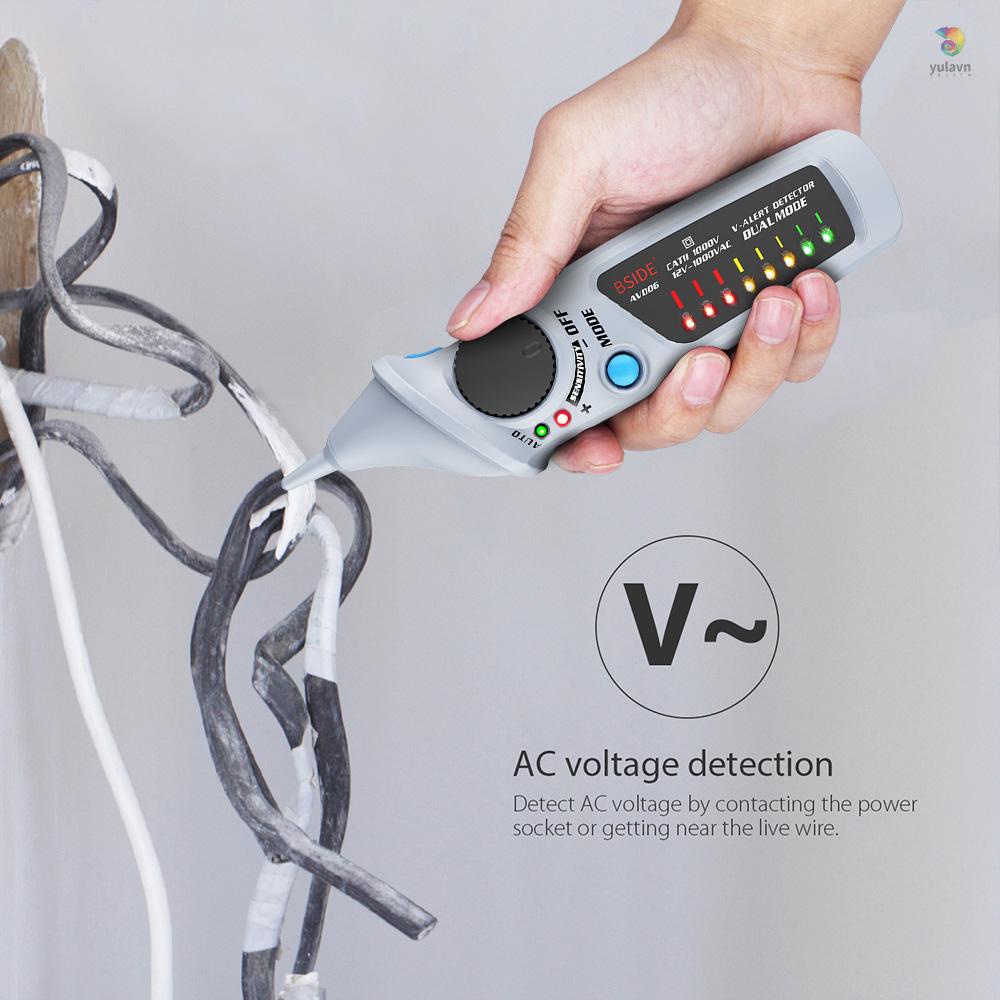 Bút Thử Điện BSIDE AC Không Tiếp Xúc Tự Động / Báo Động NCV Chế Độ Kép Với Âm Thanh Và Ánh Sáng