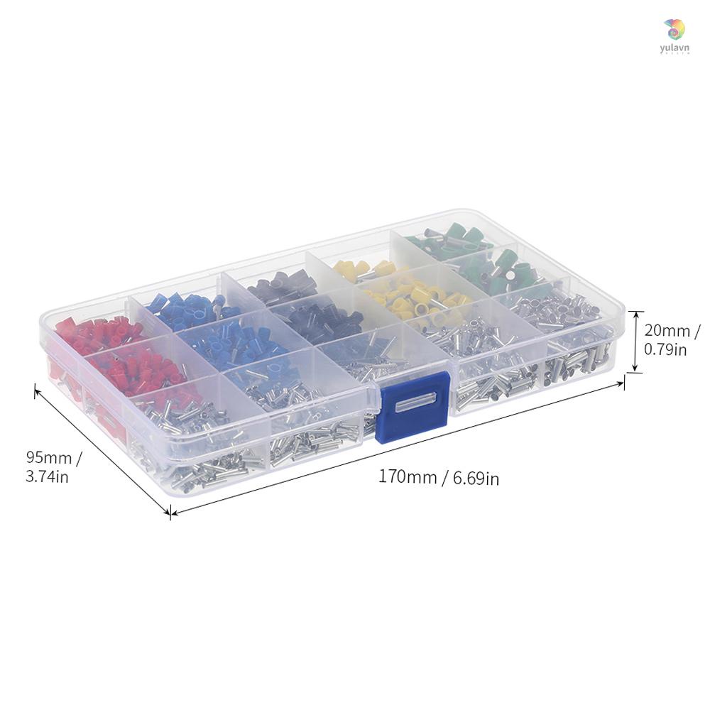 Set 1640 Đầu Nối Dây Điện Cách Nhiệt Bằng Đồng 0.25-6.0Mm2 + 1640 Cái