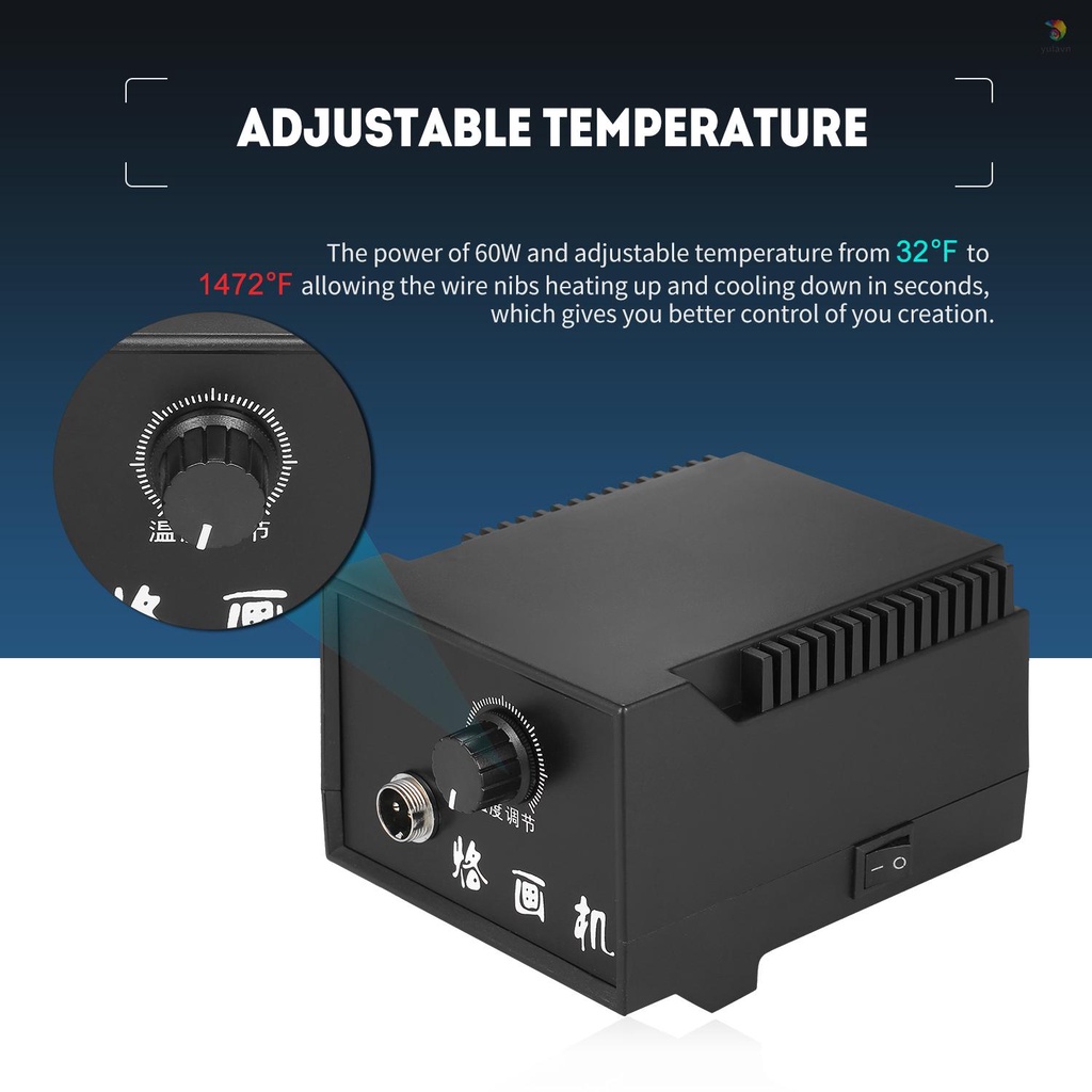 Bộ 16 Dụng Cụ Đốt Gỗ 0 Cái 60W 220V 16 Món Có Thể Điều Chỉnh°C-800°C Máy Hàn Điện Kèm 1 Bút Hàn Có Thể Điều Chỉnh Nhiệt Độ Và 10 Phụ Kiện