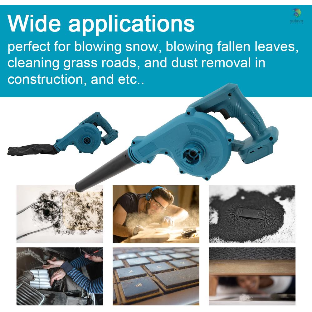 Quạt Điện Cầm Tay Công Suất Cao Thổi Gió Mạnh Không Khí Loại Bỏ Bụi Thay Đổi Tốc Độ Chạy Pin Lithium