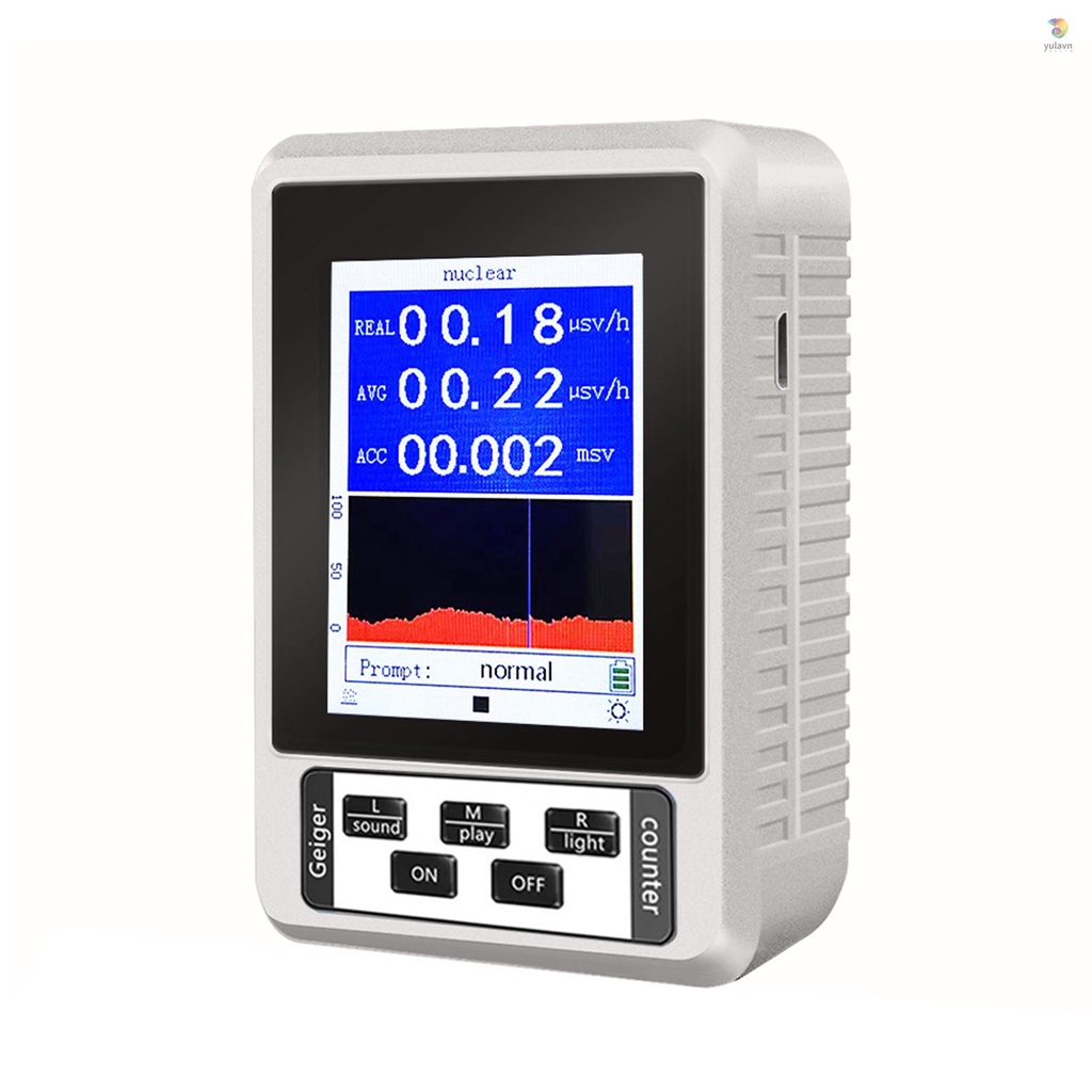Máy Đếm Bức Xạ Kỹ Thuật Số Geiger LCD 2.8-inch Đa Chức Năng