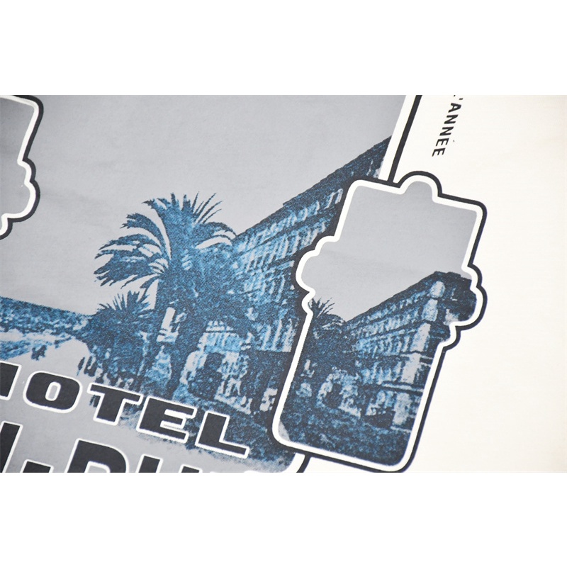 Áo Thun Cotton Tay Ngắn Plus Size Unisex In Hình Phong Cảnh RHUDE