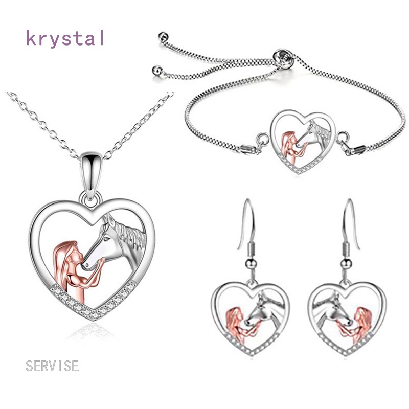 Vòng cổ / Vòng Tay / Bông Tai Hình Ngựa Độc Đáo Thời Trang Cho Nữ