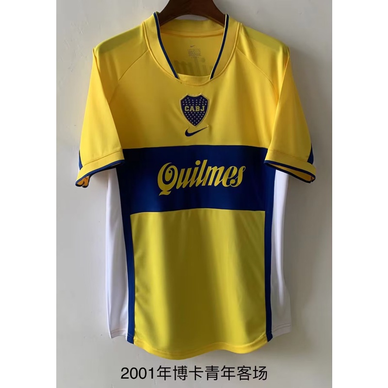 Áo Thun Thể Thao Tay Ngắn Mau Khô Phong Cách Boca Away 2001 Size S-XXL