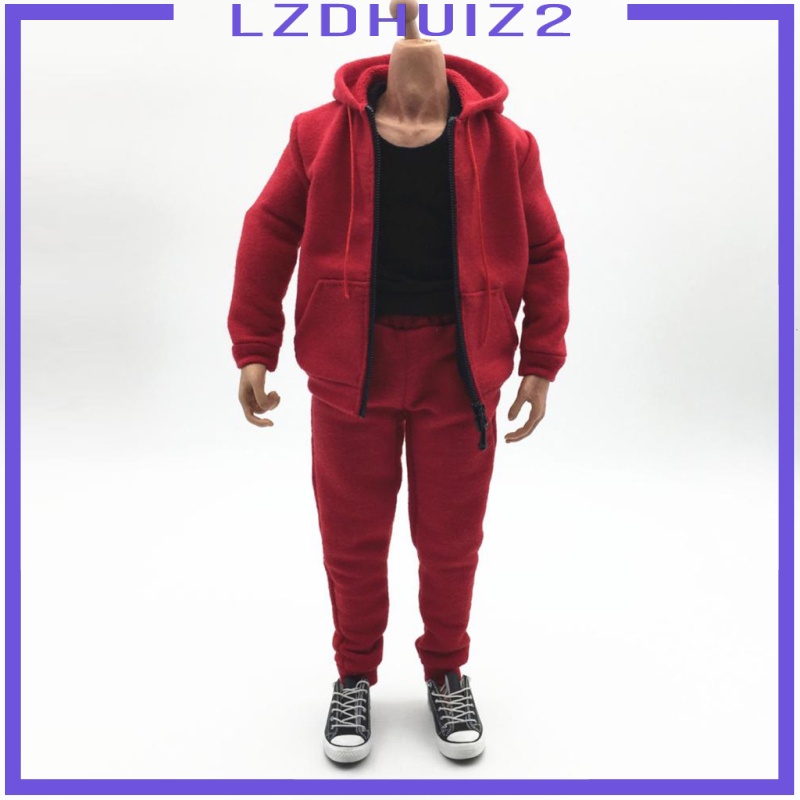 Áo Hoodie + Quần Dài Màu Trắng Dành Cho Búp Bê Nam 12 &quot;Tỉ Lệ 1 / 6