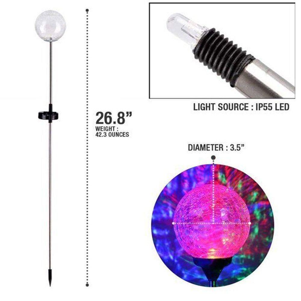 Bộ 2 Đèn Led Năng Lượng Mặt Trời Ánh Sáng Trắng Gắn Lối Đi Ngoài Trời