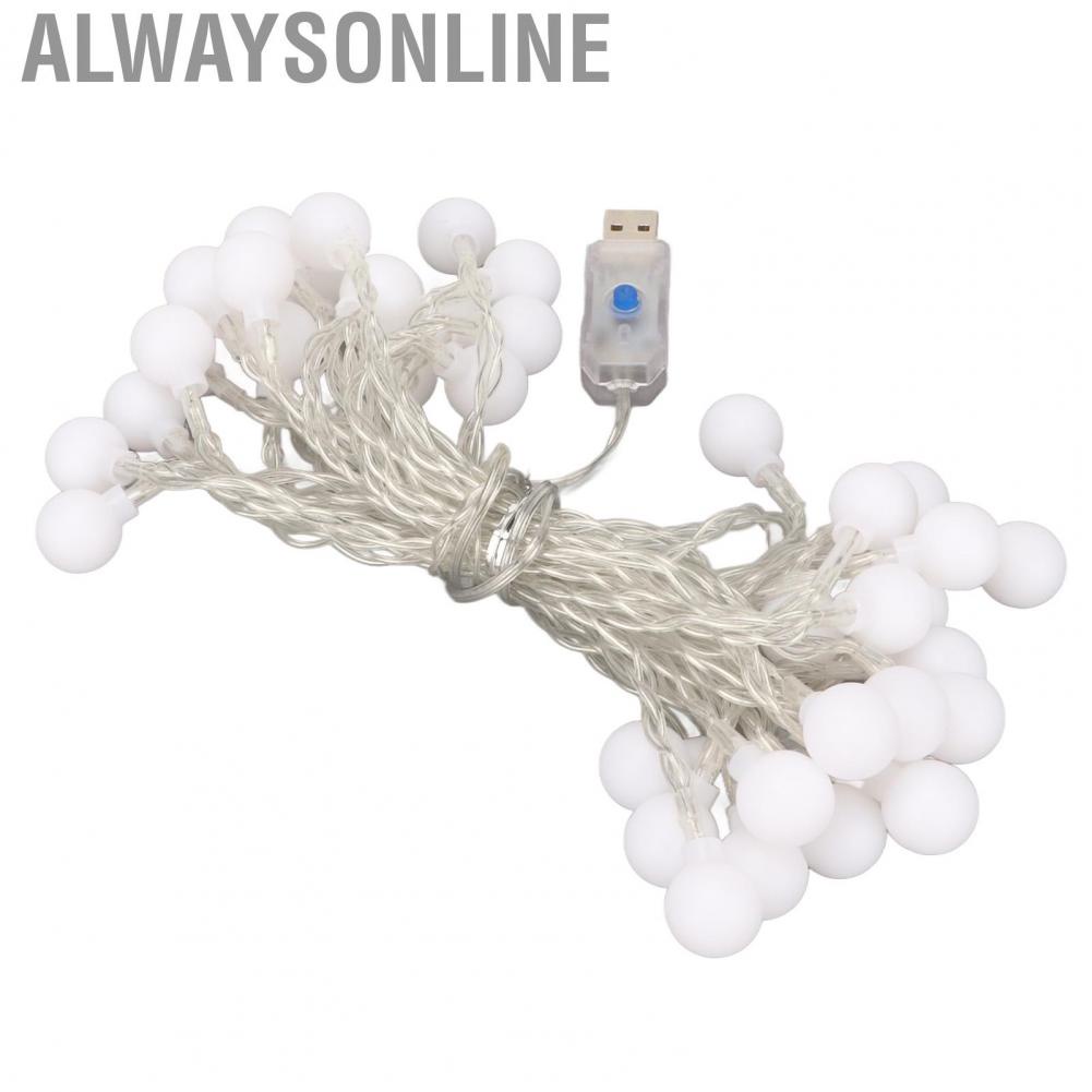 Alwaysonline Christmas String Lights  Plug in Energy Saving Adjustable Brightness and Play 19ft Colorful for Indoor