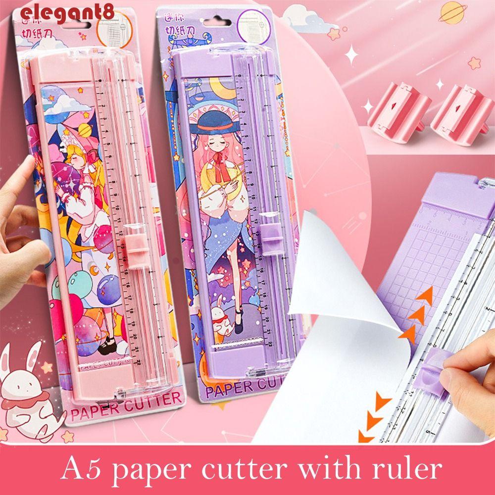 Dụng Cụ Cắt Giấy Với Thước Đo Chính Xác Họa Tiết Hoạt Hình Dễ Thương DIY