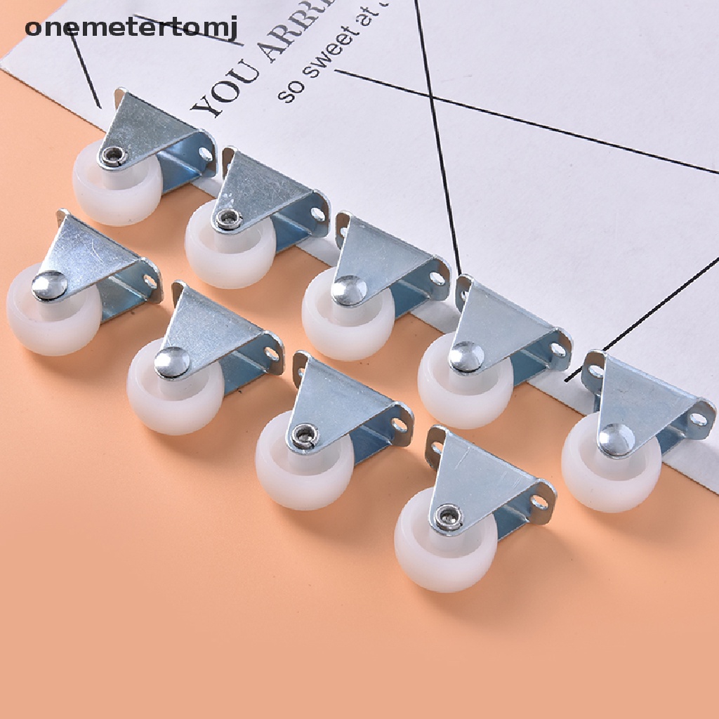 Onemetertomj Bánh Xe Nhựa PP Một Chiều Màu Trắng Thạch Cao 1 &quot;Thông Dụng