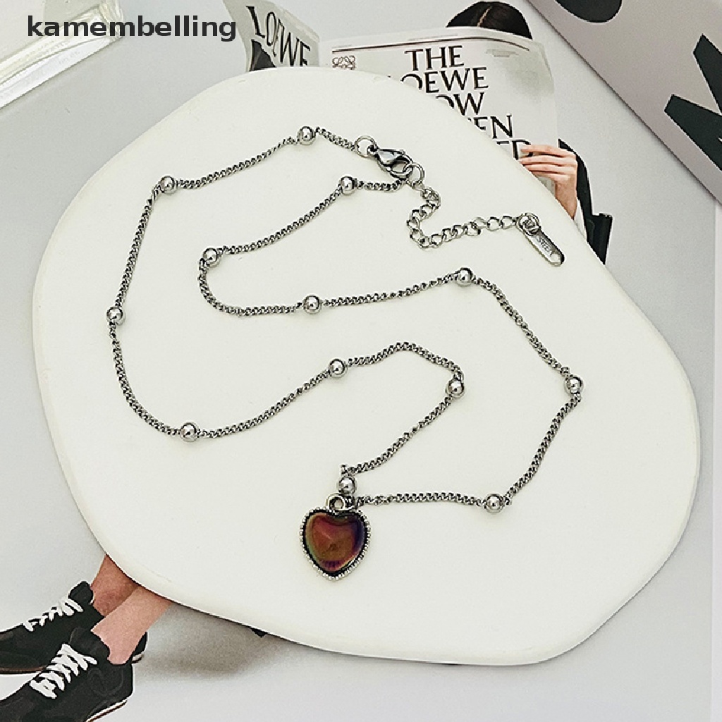 Vòng cổ Mặt Hình Trái Tim Cảm Xúc Đổi Màu kamembelling