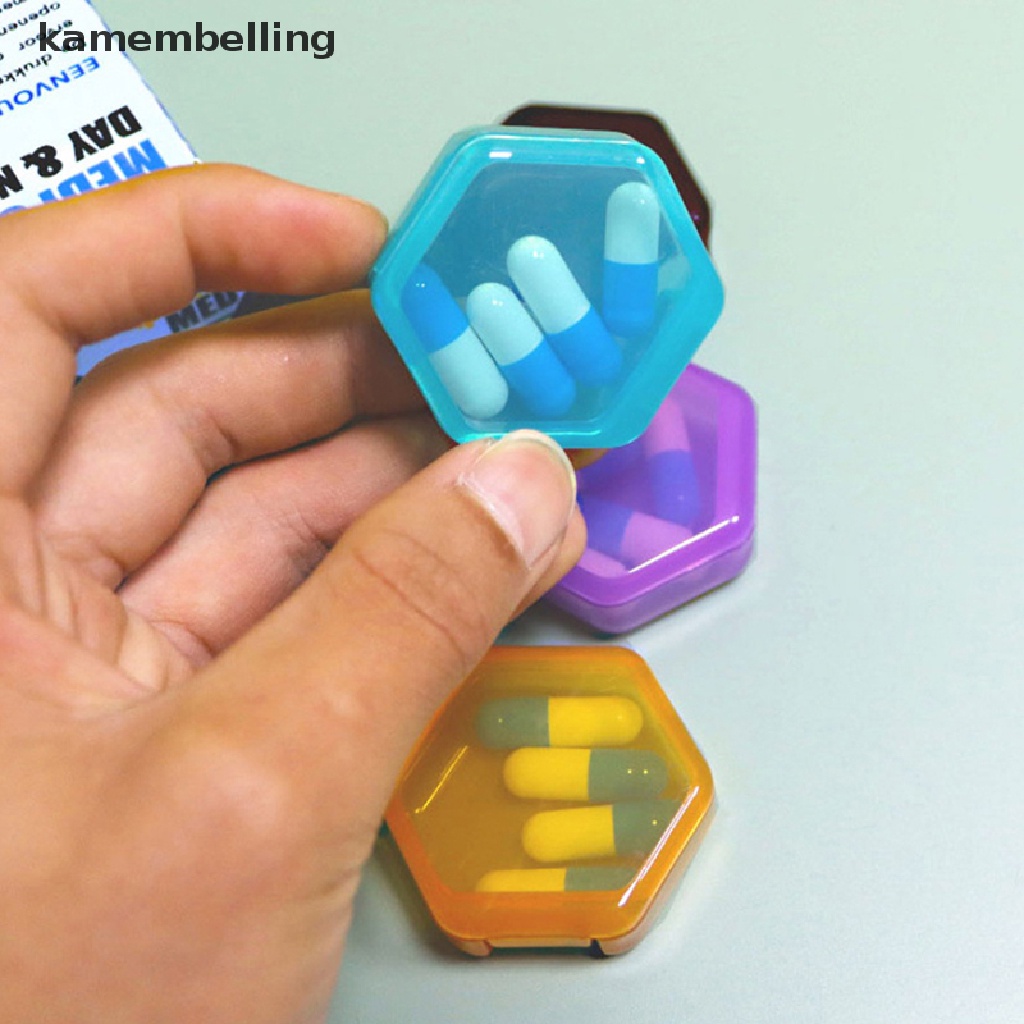 Kamembelling Set 3 Hộp Đựng Thuốc Mini Tiện Dụng Khi Đi Du Lịch