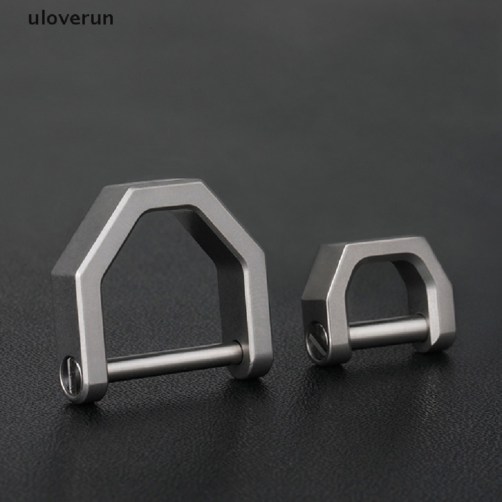 Uloverun Móc Khóa Mini Đa Năng Hình Chữ D Bằng Titan Tiện Dụng