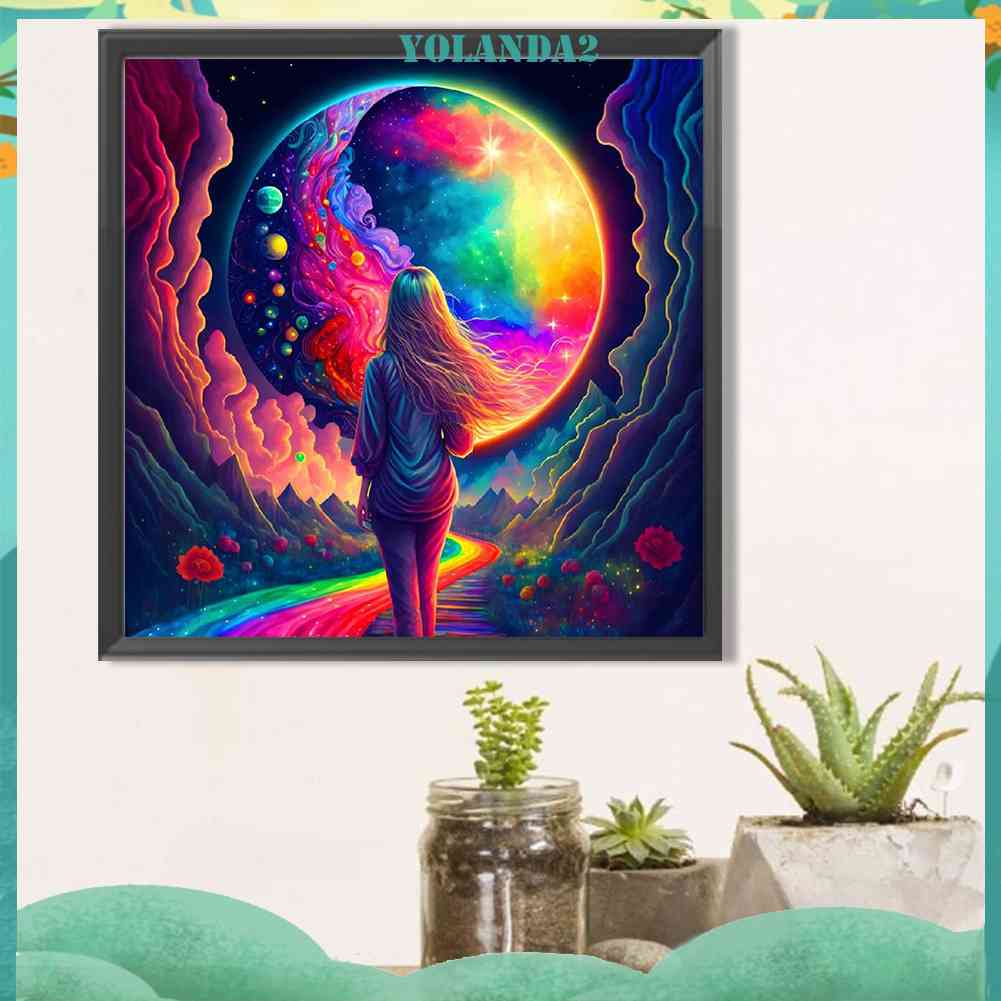 Tranh Đính Đá Kim Cương Toàn Bộ 5D DIY Hình Vẽ Trừu Tượng Trang Trí Nhà Cửa