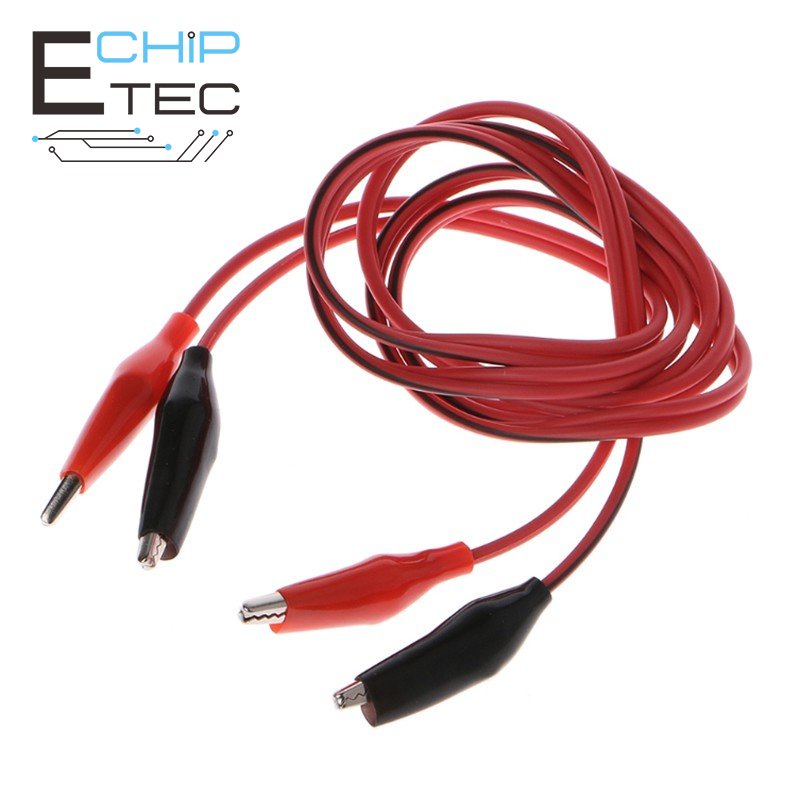 1 Dây Cáp Cá Sấu Thử Điện 1M Màu Đỏ Và Đen