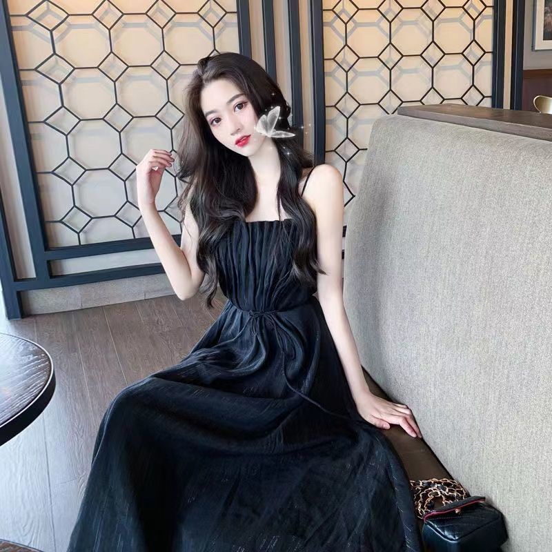 Áo liền quần Vải Voan Mỏng Chiết Eo Phong Cách Pháp Thời Trang Mùa Hè Xinh Xắn Cho Nữ