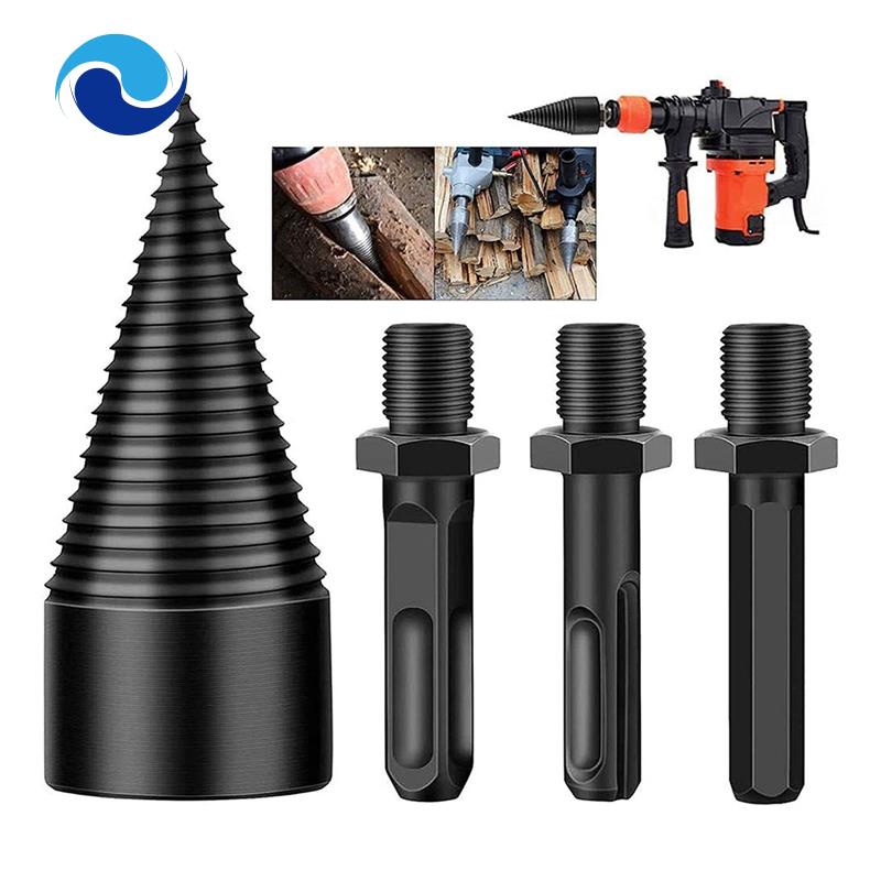 Set 3 Mũi Khoan Gỗ Hình Nón Tháo Rời Được Tiện Lợi