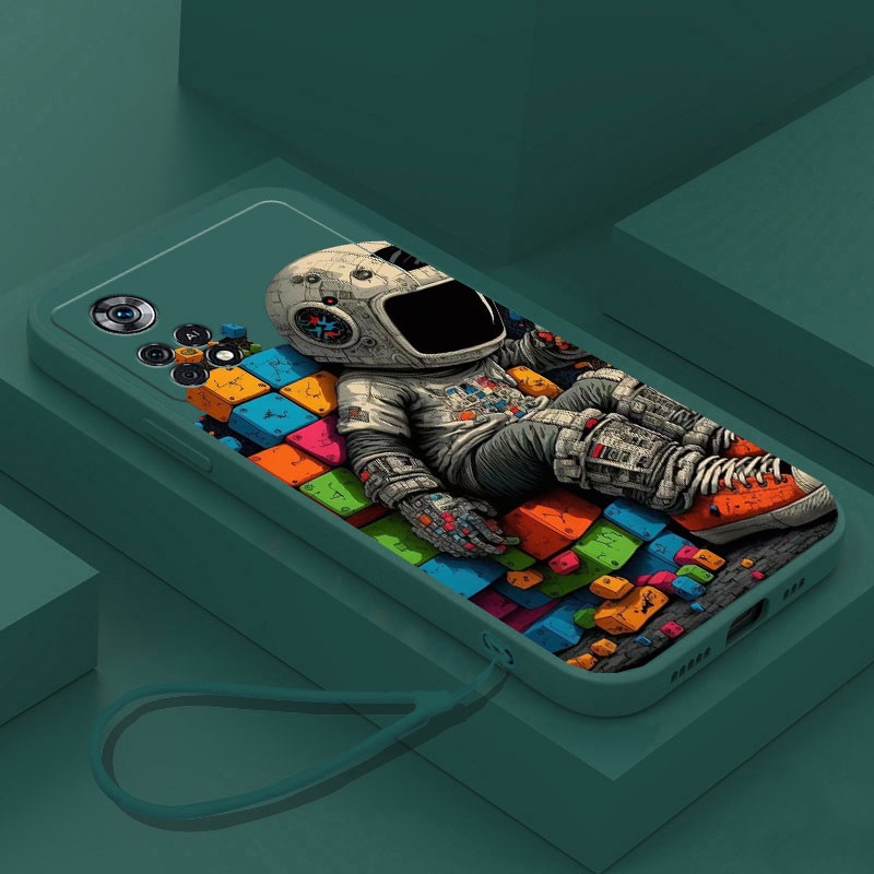 Ốp Điện Thoại Tpu Chống Sốc Hình Phi Hành Gia 3D Cho Poco X5 Pro 5G Redmi Note 12 Pro 11S 5G 12C Xiaomi Mi 12T 12 Lite K60 K50 Ultra