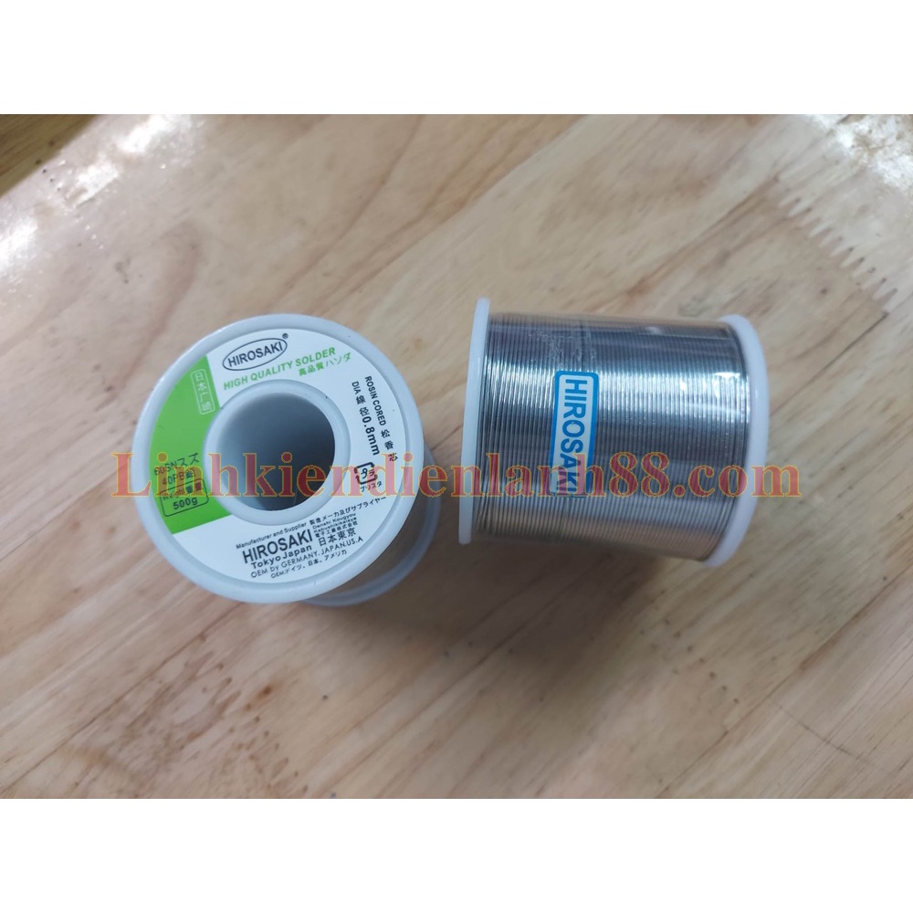 Thiếc Hàn HIROSAKI JAPAN 0.8mm Sn60/Pb40 500g.