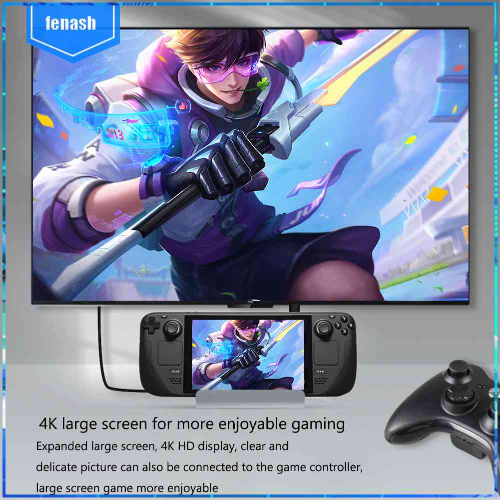 Đế HUB Chơi Game 6 Trong 1 4K RJ45 PD60W USB3.0 HDMI Cho Boong Hơi Nước