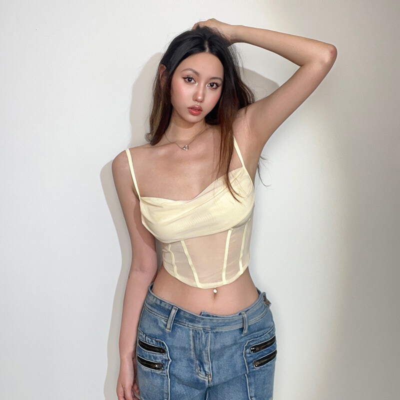 Kliou Áo Hai Dây Ôm Dáng Thời Trang Mùa Hè 2023 Quyến Rũ Cho Nữ