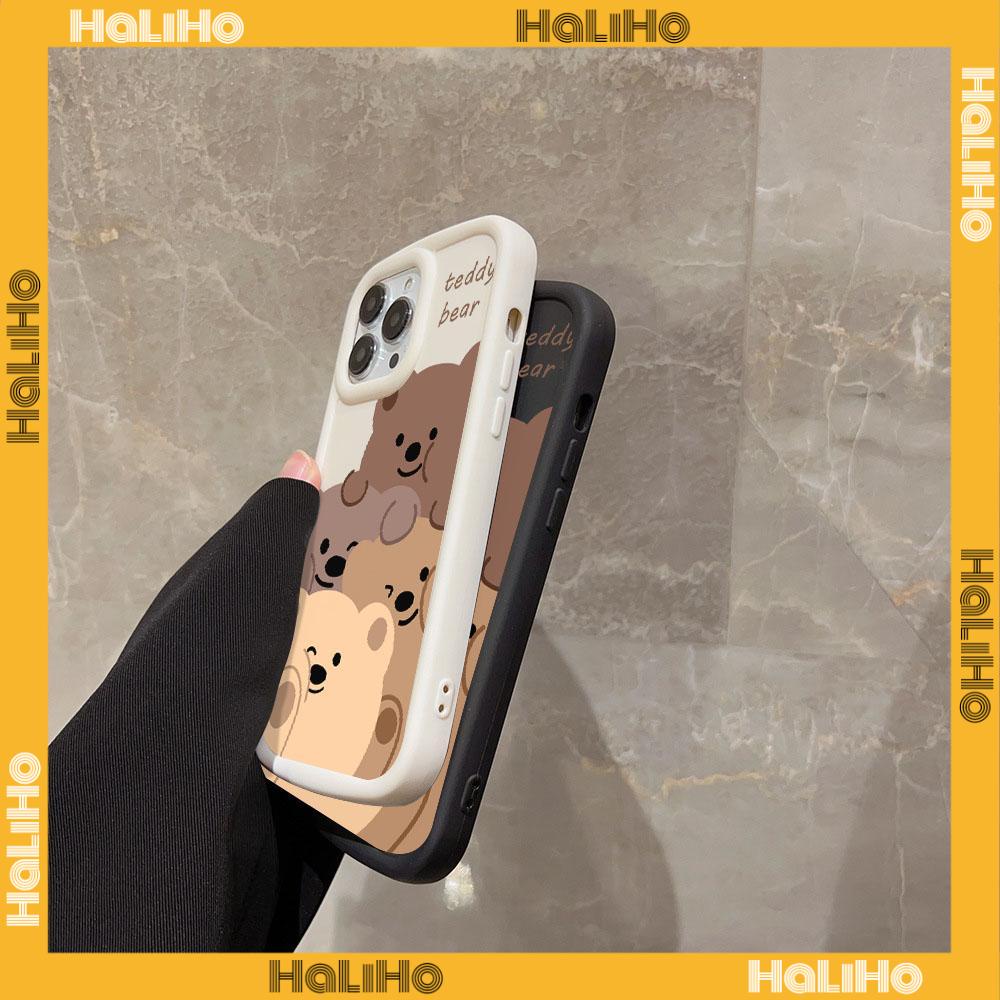Case iPhone 11 Pro Max TPU Soft Case Frosted Bubble Case Black White Cute Cartoon Bears Camera Protection Shockproof For iPhone 14 13 12 11 Plus Pro Max 7 Plus X XR
