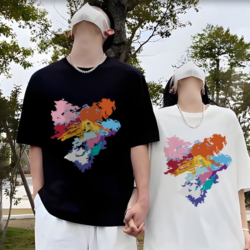 HIIXIIVI Áo Thun 100% Cotton Tay Ngắn Phong Cách Hàn Quốc Mới